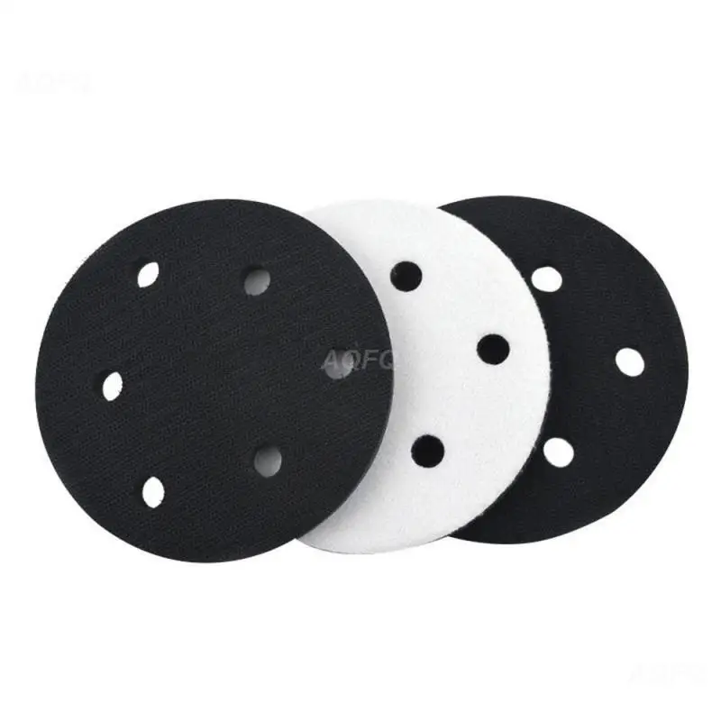 

5/6-inch Perforated Cushion Tray Pad 125mm Polishing Disc Protection Pad Pneumatic Grinding Pad Sandpaper Pad Woodworking Tool