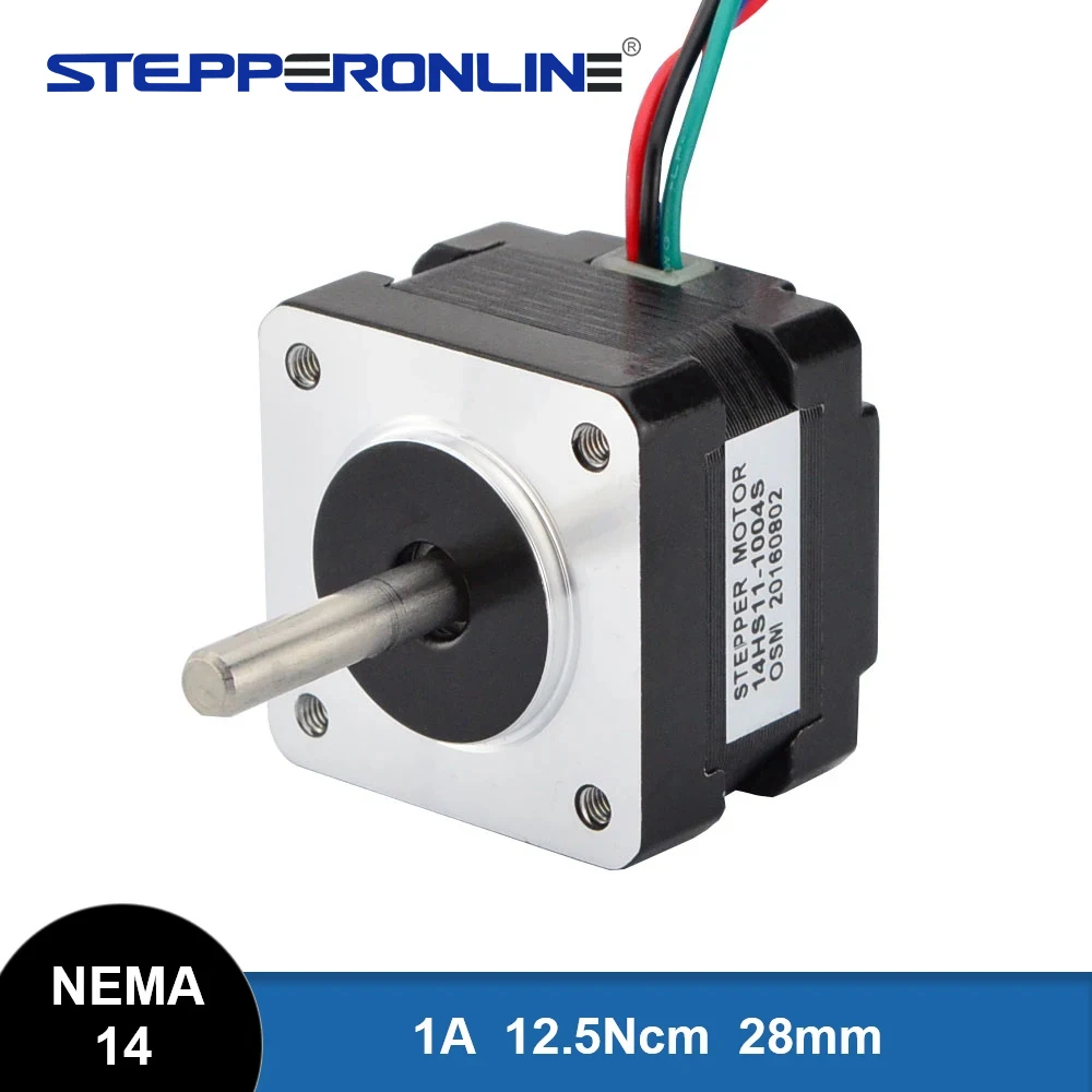 

STEPPERONLINE Биполярный шаговый двигатель Nema 14 1.8° 12.5Нсм 1А