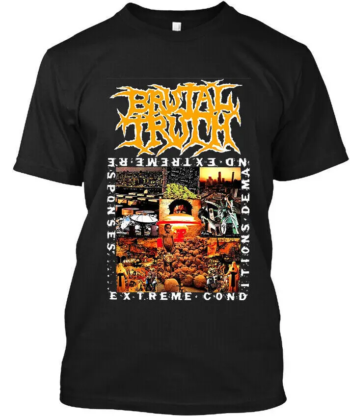 New Popular Brutal Truth American Grindcore Heavy Metal O-Neck Cotton T Shirt Men Casual Short Sleeve Tees Tops Harajuku