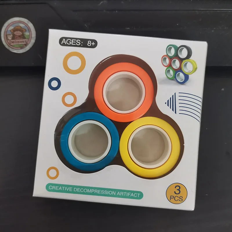 3 шт., магнитные кольца для снятия стресса 3 шт., магнитные кольца для снятия стресса