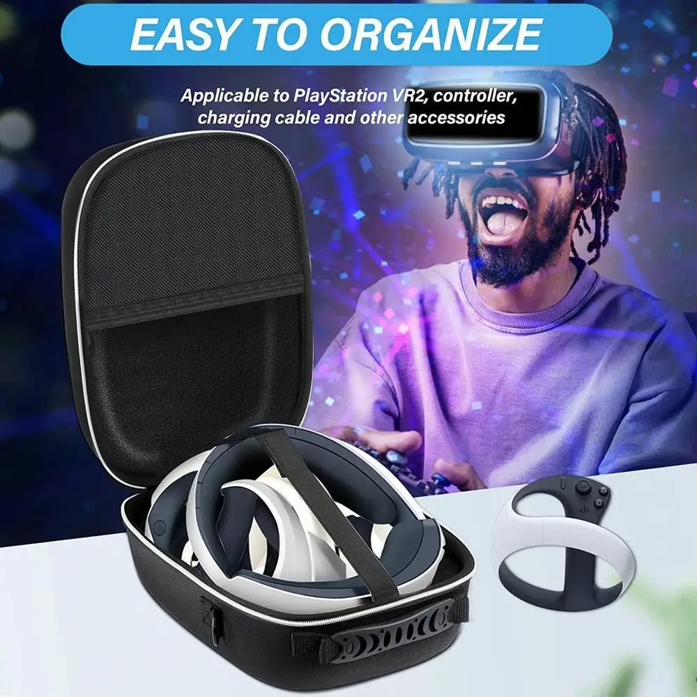 

Для Ps Vr2 Дорожная сумка-Органайзер для хранения для Ps Vr2 Портативная сумка на молнии защитная коробка