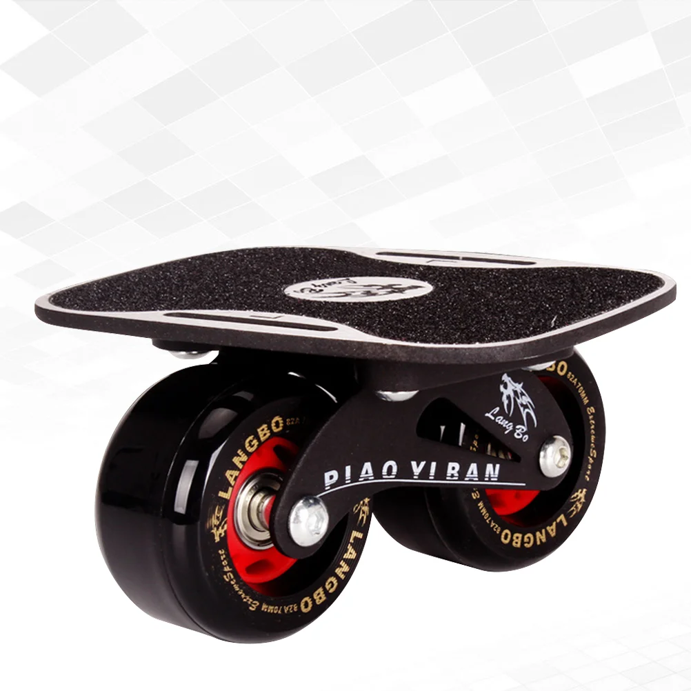 

Wheel Skateboard Drift Board Professional Wear- resistant Skateboard Cool Easy Carry Veneer ( Frosted Plate, Black Wheel )