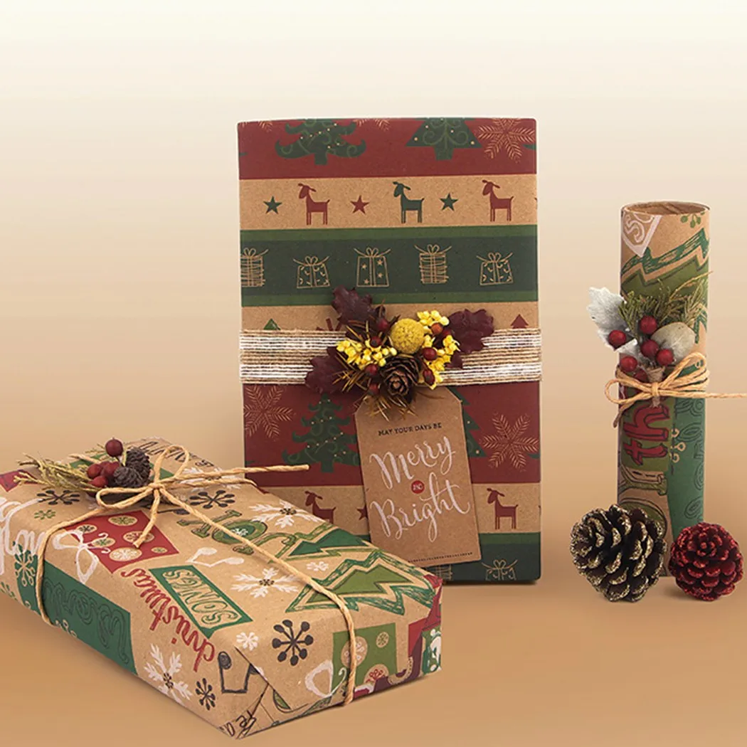 

Birthday Wrapping Paper Holiday Pack Holiday Paper Party Gifts Roll Gifts Wrapping Xmas 50*76cm 6pcs Christmas Gift Accessories