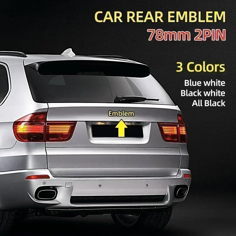 

1шт 78мм 51141970248 Автомобильная эмблема, значок с логотипом на заднем багажник, аксессуары для стайлинга для BMW E66 E53 X5 E46 E39 E38 E90 E60 E36 F30 F20 F10