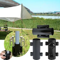 tool hiking windproof bilateral nail holes fishing fixed tube camping outdoor canopy pole holder tent pole holder