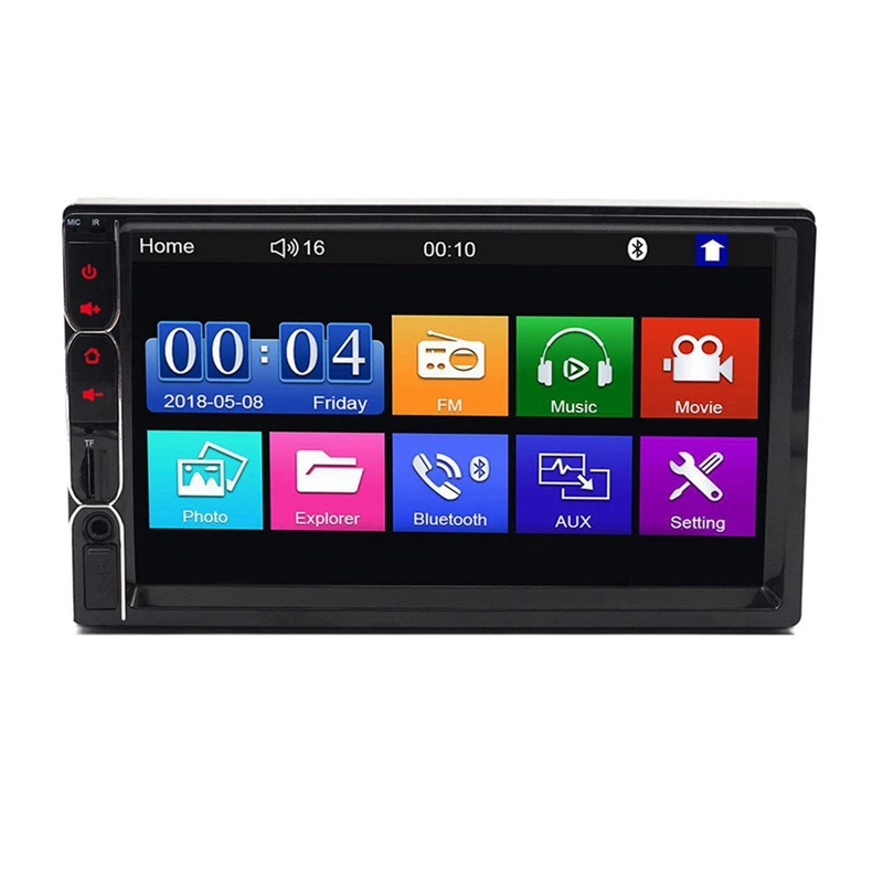

7-дюймовый mp5-дюймовый двойной 2 DIN автомобильный FM стерео радио Bluetooth плеер USB / TF резервная камера заднего вида