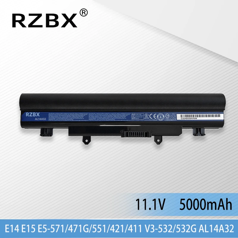 

Аккумулятор RZBX AL14A32 для ноутбука Acer Z5WAW ZQ0 Z5WAH E5-551 Z5WAK Extensa 2509 2510 2510G TravelMate P246 E5-472G E5-521G/531G