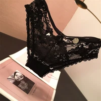 sexy lace womens panties pure cotton comfortable soft breathable hollow panties sweet front thin belt decoration panties a19179