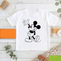 high quality kids disney t shirt mickey mouse print fashion dropship clothes all match child t shirt summer new tops trend tees