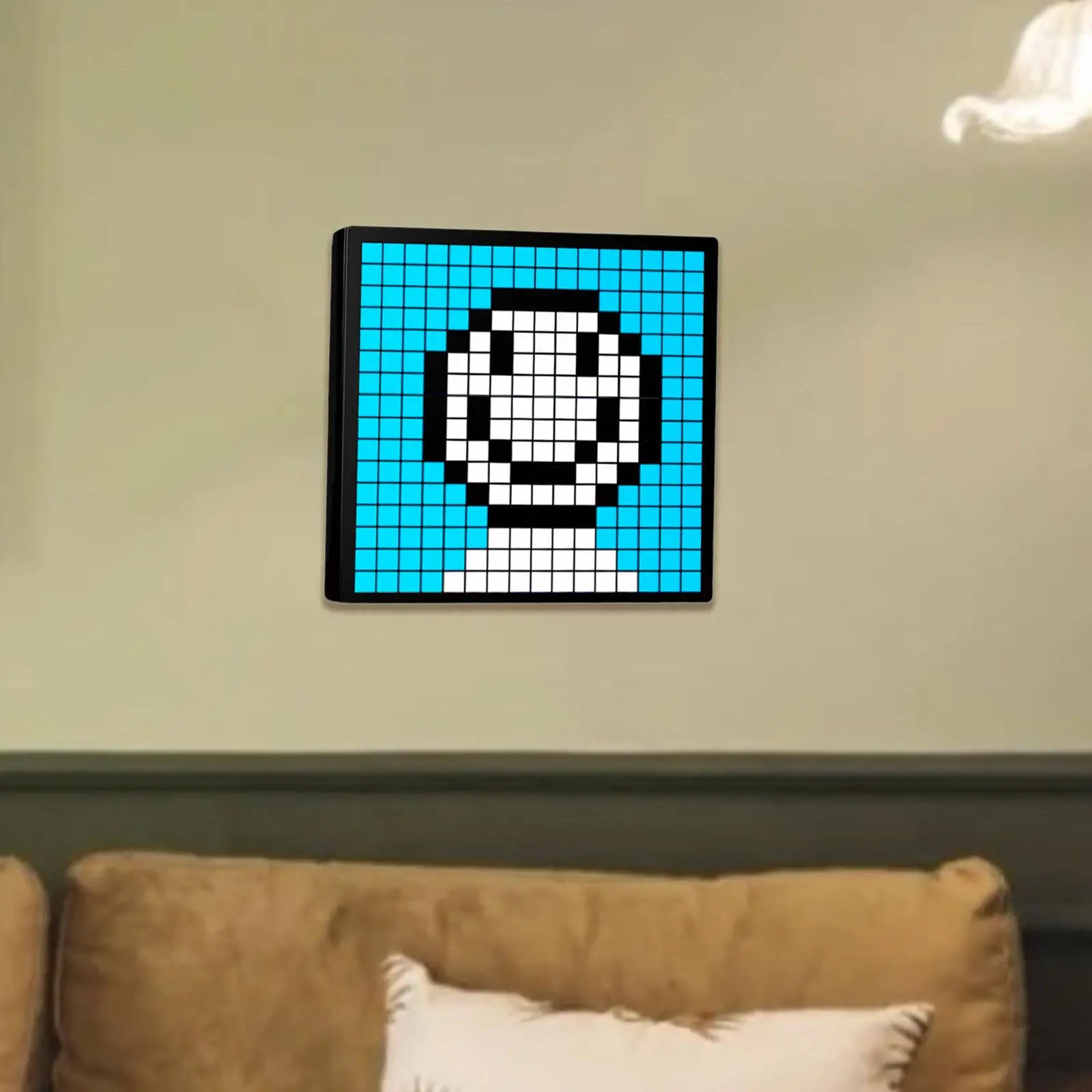 Pixel Art Frame Пиксельные анимационные часы Настенное крепление для стола