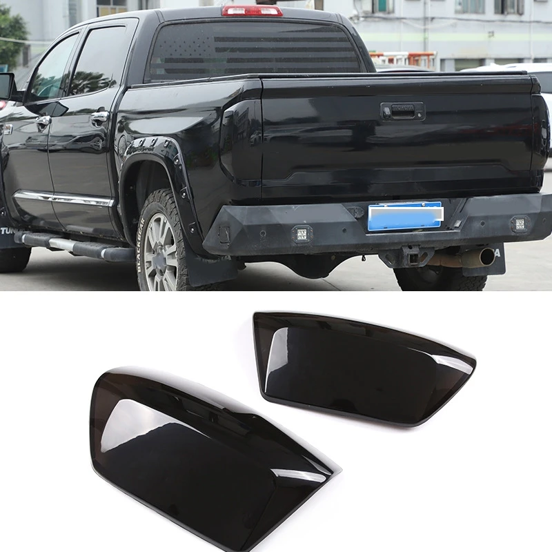 

2Pcs For 2014-2020 Toyota - Car Smoked Black Rear Tail Light Decor Cover Taillight Lamp Trim Garnish Lamp Hoods