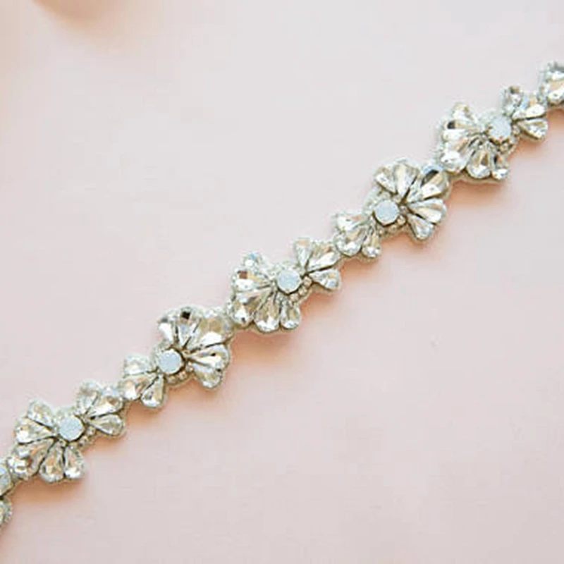 JLZXSY Модный цветочный стиль кристалл свадебный пояс Стразы Свадебная вечеринка