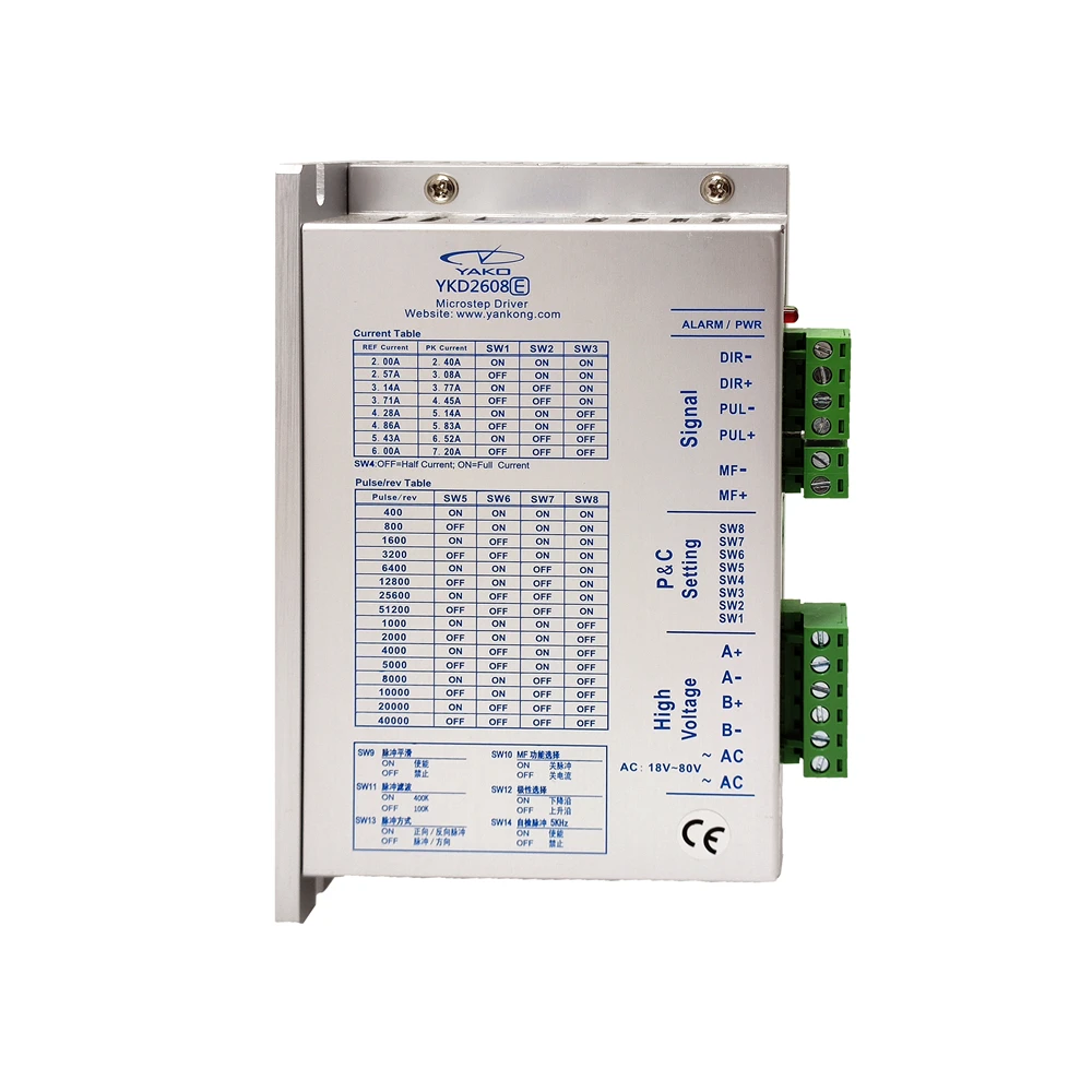 YKD2608E 2-фазный новый и оригинальный драйвер шагового двигателя с ЧПУ YAKO (art.: 3920cd2a76fef) - 3920cd2a76fef