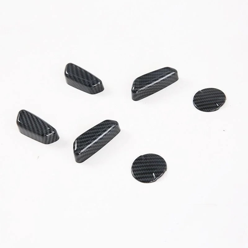 

1 комплект для Ford F-150, наклейка из углеродного волокна с рисунком для подъема интерьера сиденья, кнопка регулировки сиденья, сменная крышка, наклейка, декоративная отделка