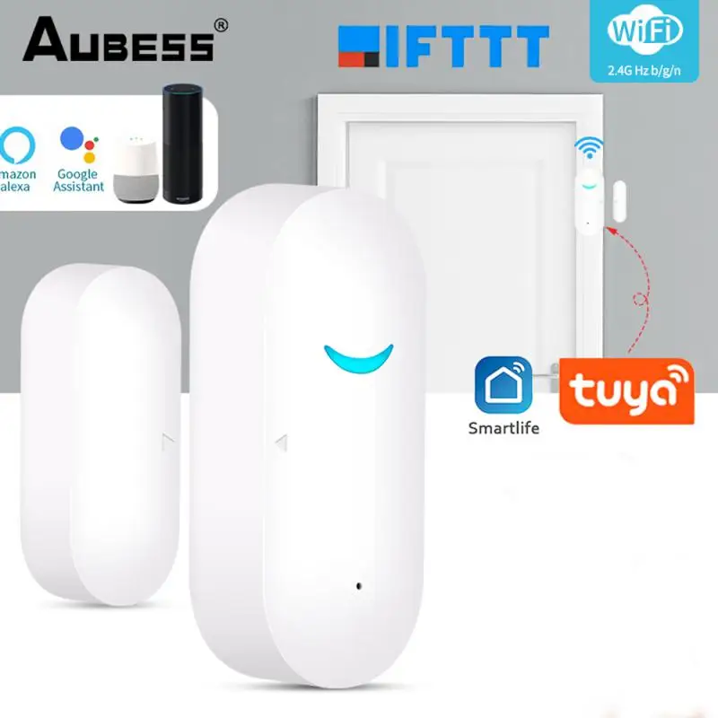 

Tuya Smart WiFi Door Sensor Wireless Wifi Window Sensor Smart Door Open Closed Detectors Work With SmartLife Google Home Alexa