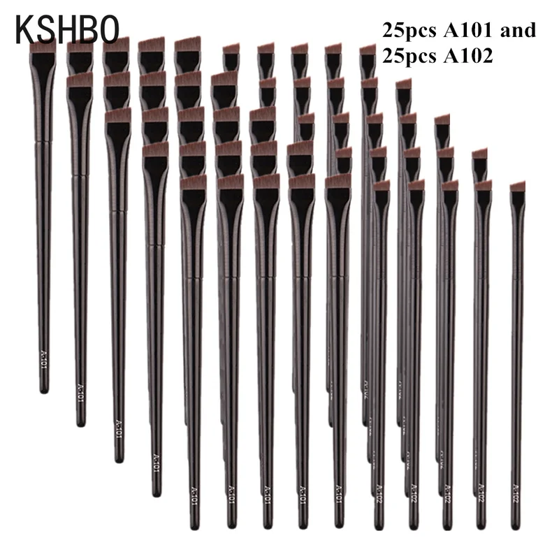 

5/10/20/50 Pcs Super Thin Angled Liner Eye Brush Brow Contour Makeup Brushes Eyebrow Eyeliner Brush Professional Make Up Tools