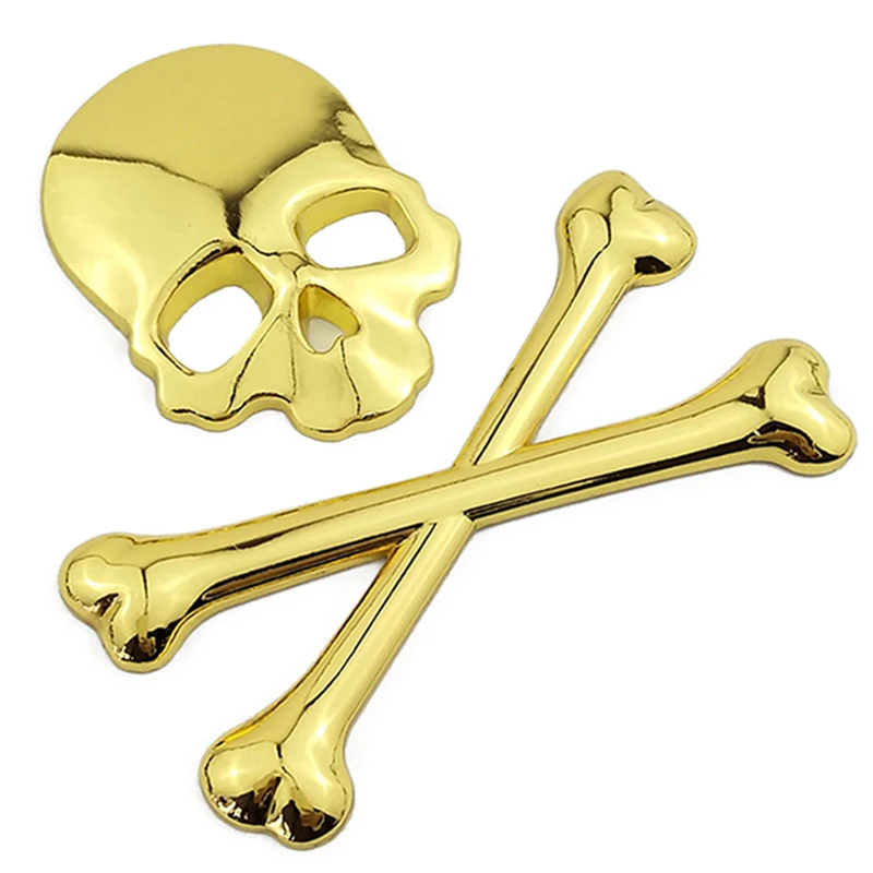 3D автомобильный Грузовик значок кузова Череп Наклейка металлическая наклейка