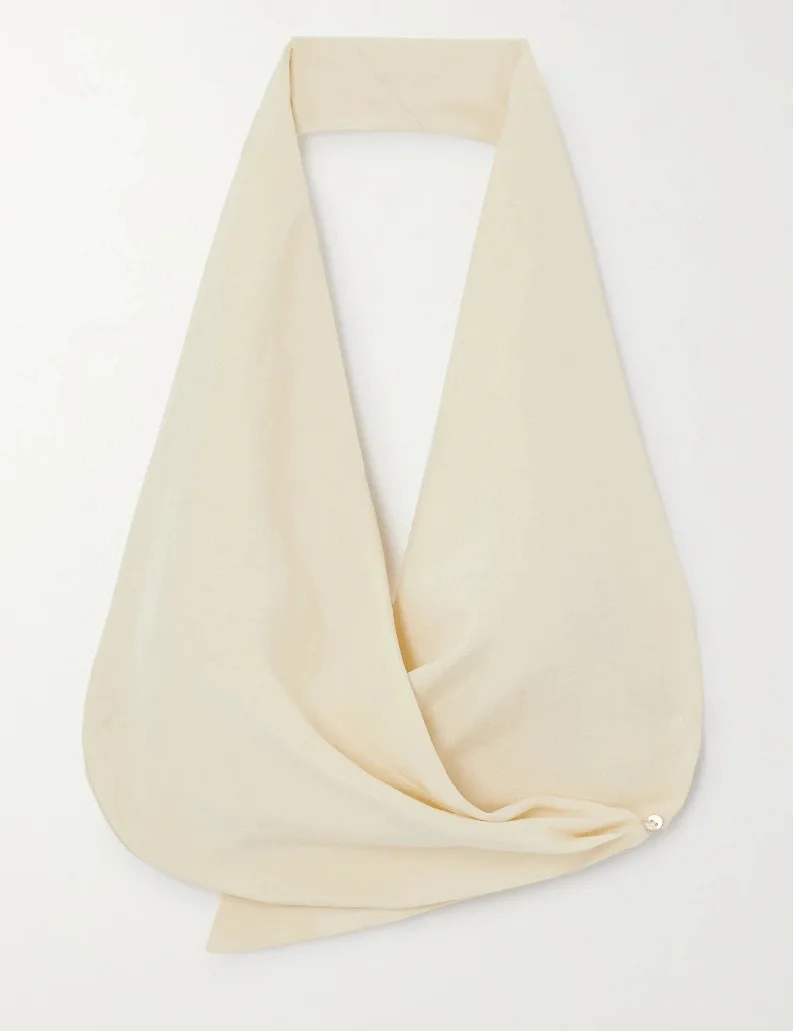 Майка женская льняная с V-образным вырезом и открытой спиной