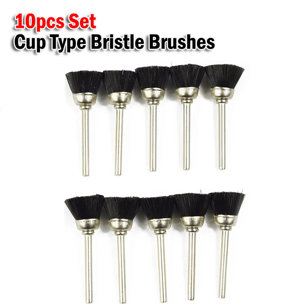 

10 Pcs Drill Brush Bristles Wheel Brushes Wire Wheel Brush Set Rotary Tool Polishing Brushes Cleaning Accessories