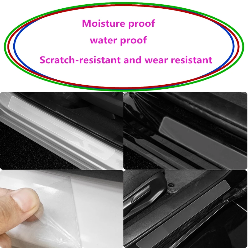 For Mazda 3 6 2 CX8 CX5 CX9 MX5 2022Carbon fiber Threshold strip transparent door sill bar trunk protection Car Accessorie |