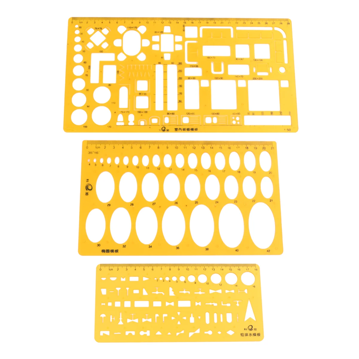 

3 Drawing Ruler Hardness Professional Geometry Measuring Ellipse Engineering Drafting for Students Teachers