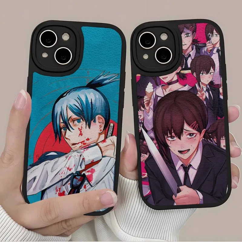 Чехол для телефона Kobeni из шкуры ягненка с аниме бензопилой для Iphone 13 Pro Max11 14 12 Mini X Xr Xs 7 8 Puls Se, силиконовая задняя крышка