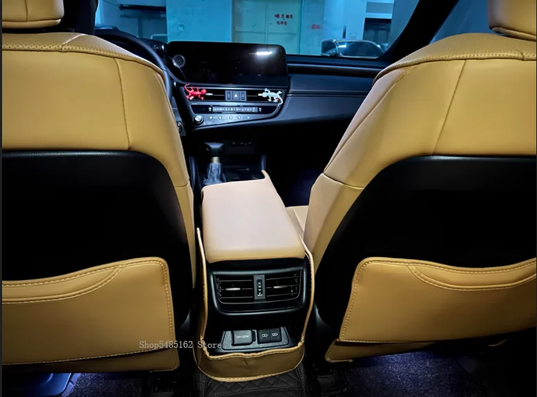 For Lexus NX200 RX300 2015-2024 PU Leather Anti-Child-Kick Pad Car Waterproof Protector Cover Auto Anti Mud Dirt Accessories