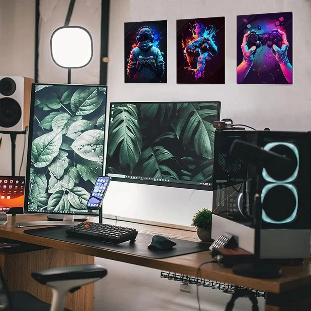 Современный глушительный контроллер Nexon Gamepad HD изображение печати плаката для