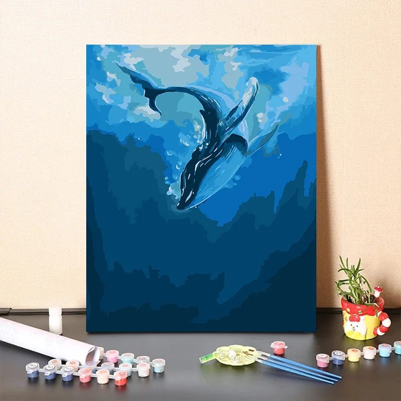 

48155481Digital oil painting Hand-painted plant oil painting living room decorative painting background wall animal landscape oi