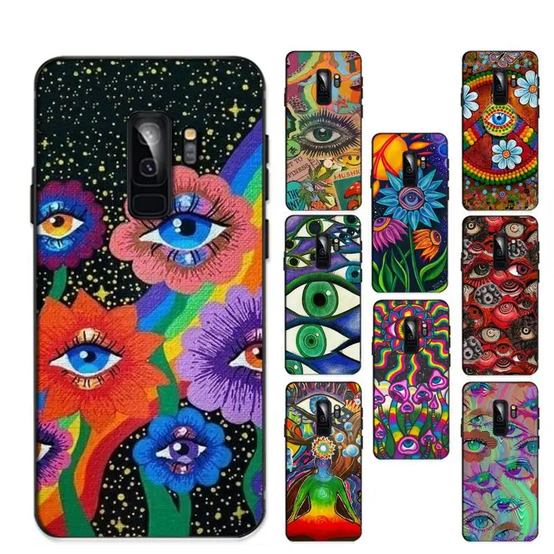 

Trippy Psychedelic Mushrooms Eye Collage Phone Case for Redmi 8 9 9A for Samsung J5 J6 Note9 for Huawei NOVA3E Mate20lite cover