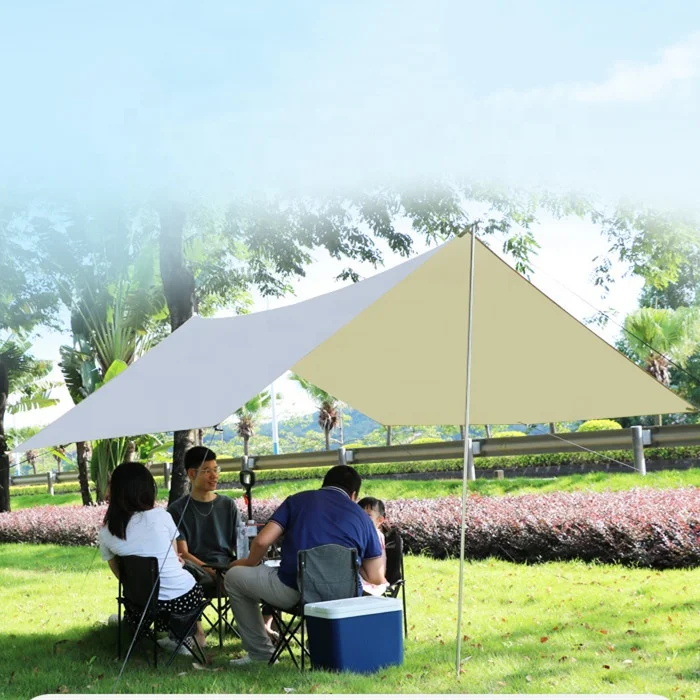 

Outdoor Big Camping Canopy Tarp Tent Waterproof Camping Canopy Tent Oxford Lightweight Sunshade Beach Awning Tent Shelter 3*3m