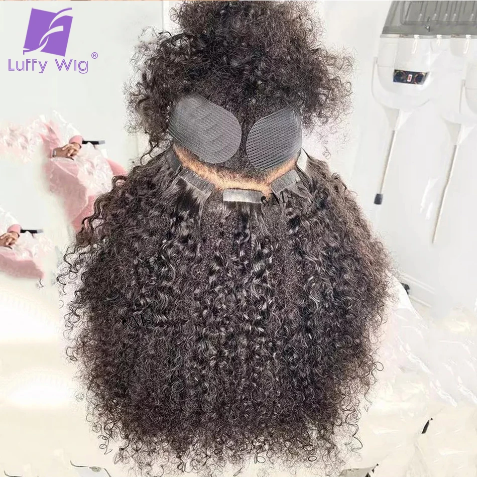 Tape in Hair Extensions Human Hair Afro Kinky Curly Skin Weft 4B 4C Tape in Hair Extensions 40pcs 100g Luffywig