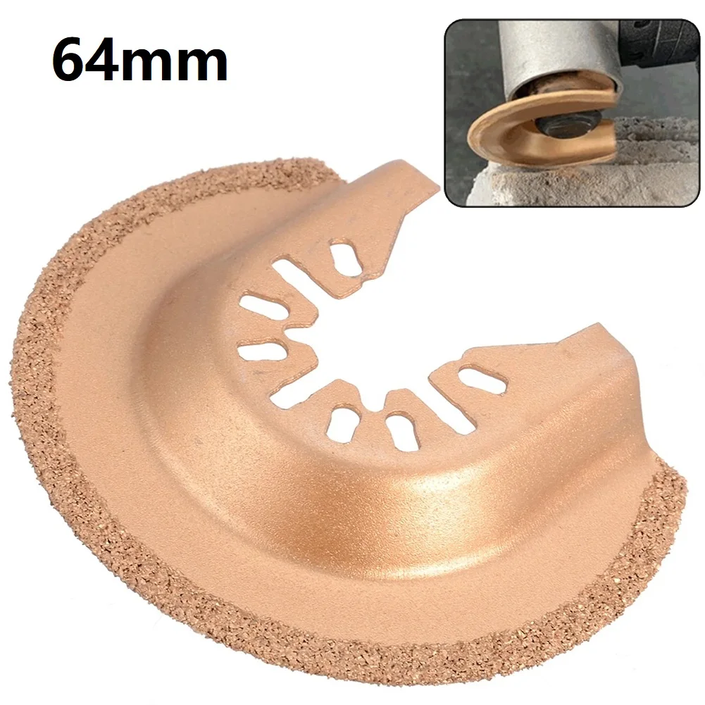 

64mm Multi Saw Blade Diamond For Renovator House Quick Release Oscillating Tool Saw Blade Cutting Disc Half Circle Saw Blade