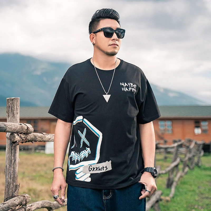 

2022 Summer T-shirt Oversize Men Fashion Streetwear Printed Tshirt Casual Short Sleeve Shirts Male Tops Tees Plus Size 7XL