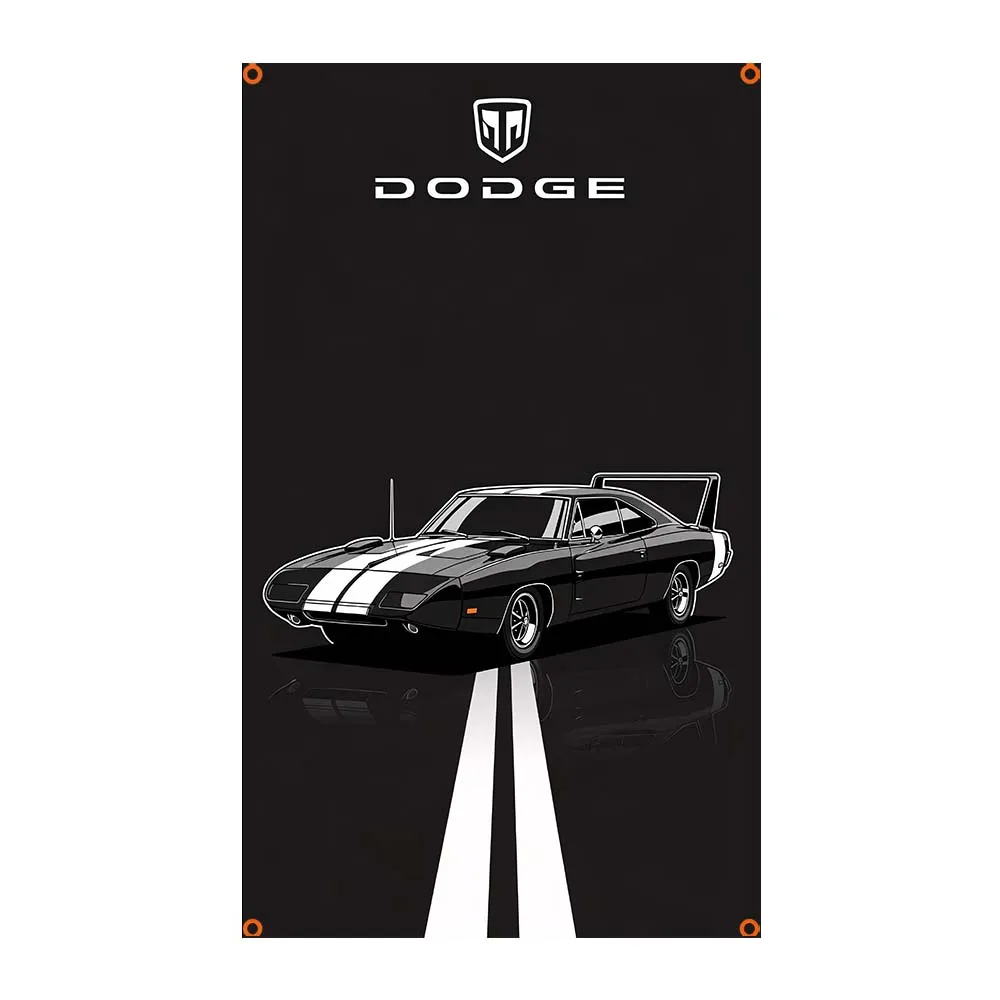Фото FLAGap 3X5FT Muscle Car Flag Красочный художественный постер Быстрая прочность Дизайн автомобиля для гаража Декоративное настенное искусство №5