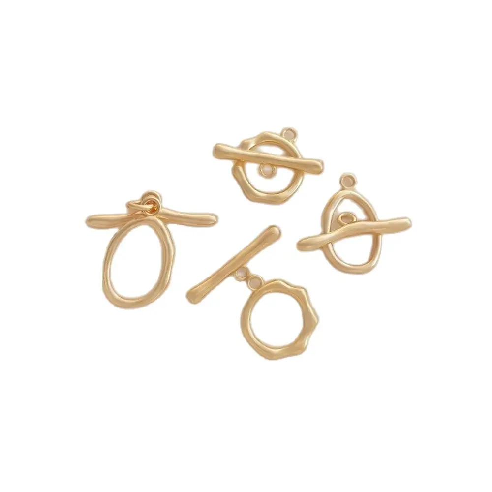 

14K Plating Gold Filled Non specification polyrhomb circular fashion OT buckle manual DIY bracelet connection end accessories