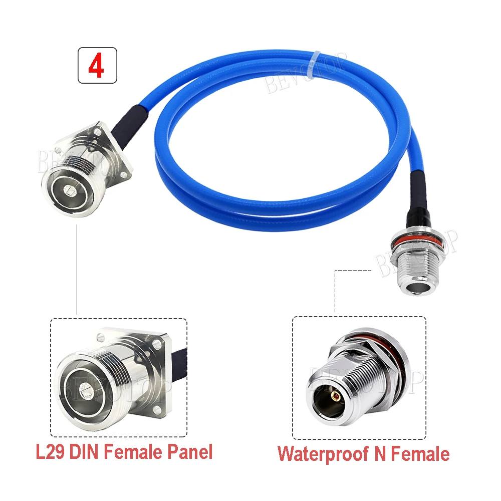 RG401 50-5 Кабель типа N с вилкой папа до L29 DIN мама Высокочастотный кабель низкими