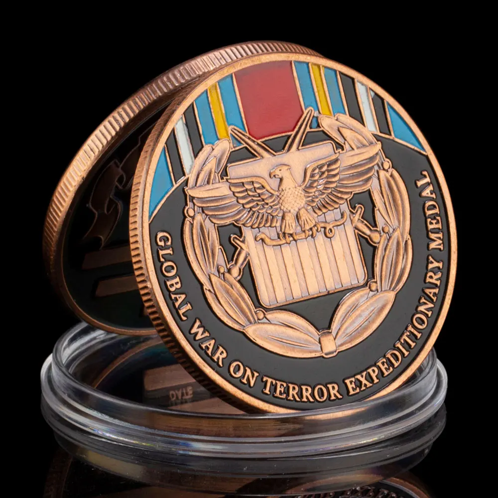 

Global War on Terror Expeditionary Medal Souvenir Bronze Plated Coin Collection Art United States Military Commemorative Coin