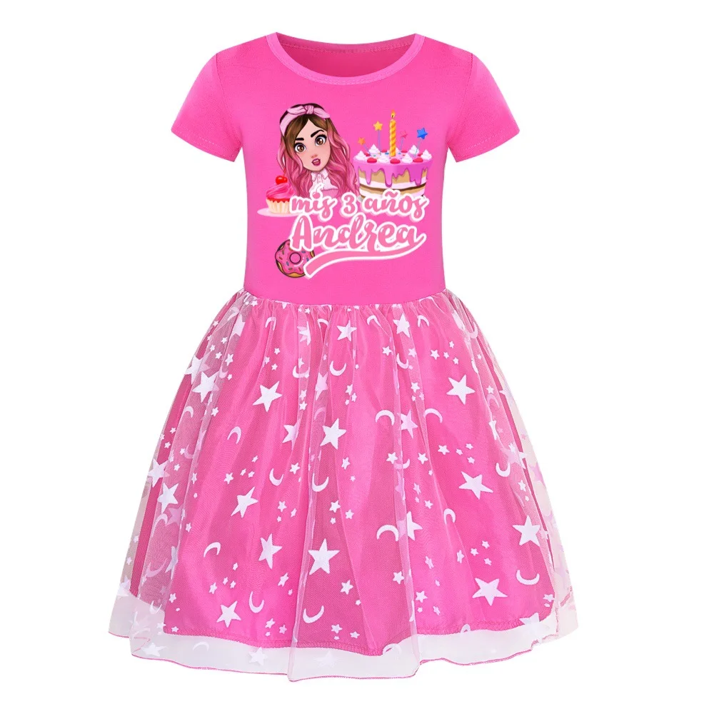 Детская одежда для девочек платья маленьких Mis Pastelitos мультяшное детское