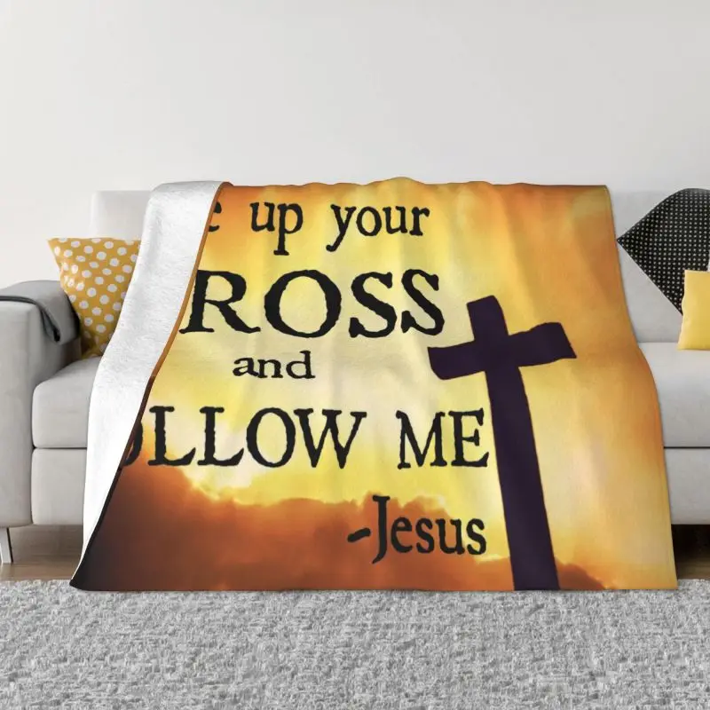 

Religious Christian Jesus Blanket Soft Fleece Spring Autumn Warm Flannel Throw Blankets for Sofa Office Bedroom Bedspread