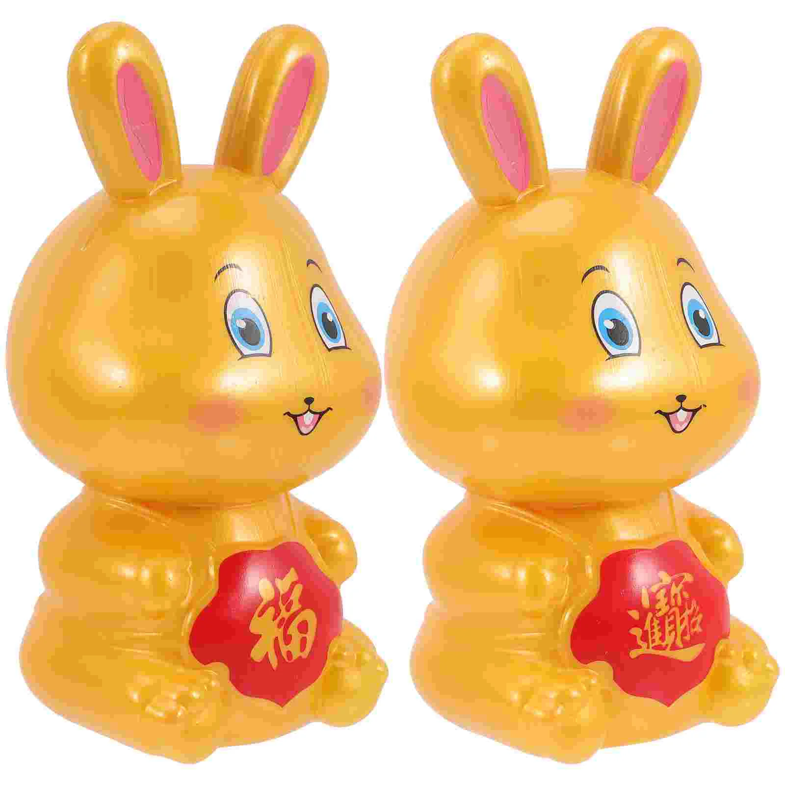

Piggy Jar Bunny Bank Money Kids Gift Year Rabbitvaporizer Cartoon Accessories Volcano Model Decorative Decor