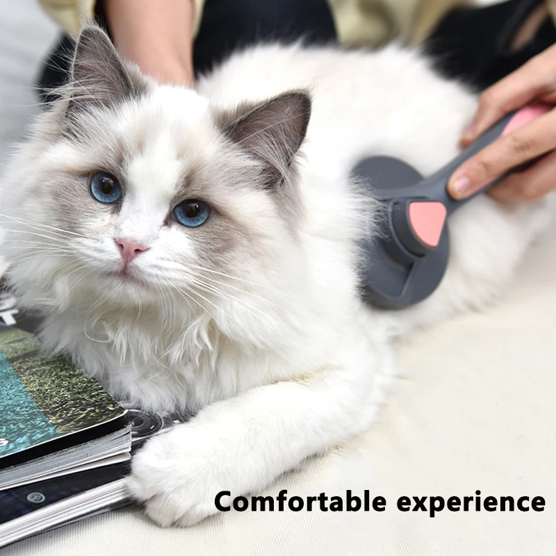 

New Pet Grooming Comb Self-cleaning Comb Cat Needle Comb Remove Floating Hair Cat Comb Brush Pet Supplies One-click Hair Removal