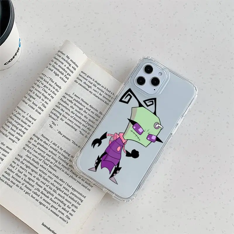 Фото Мультяшный чехол Invader Z-Zim для телефона Samsung GalaxyS20 S21 S22 S23 FE Lite Plus A71 Note20, прозрачный чехол №4