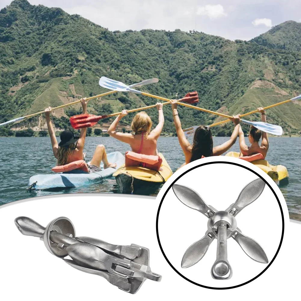 

Four Claw Anchor Anchor Assault 1pc 700g Boat Accessories Fixed Boats Rubber Boat Stainless Steel Umbrella Shape