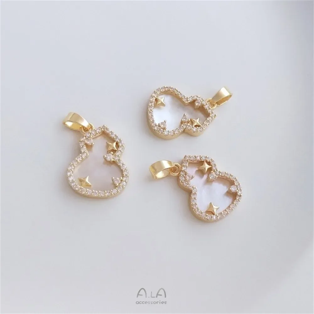 Инкрустированная натуральная материнская ракушка 14-каратное золото обернутая