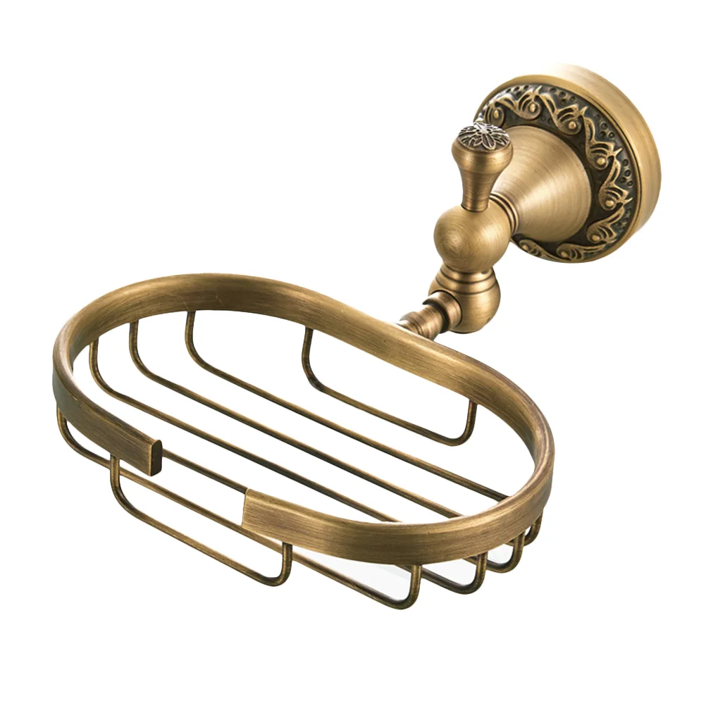 Винтажный стиль твердая латунь настенный держатель для мыльницы ванны душа