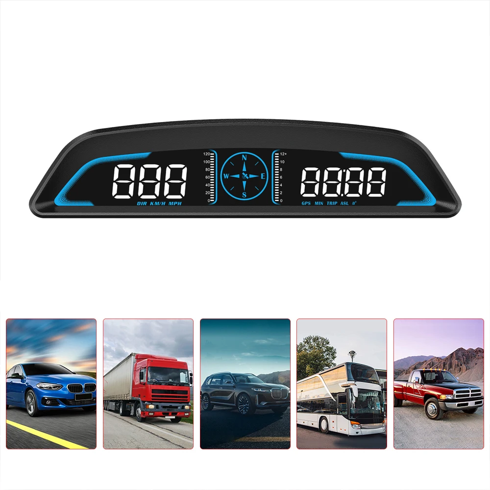 

GPS HUD Дисплей на лобовое стекло автомобильные электронные аксессуары Автомобильные умные гаджеты цифровой спидометр Сигнализация напомина...