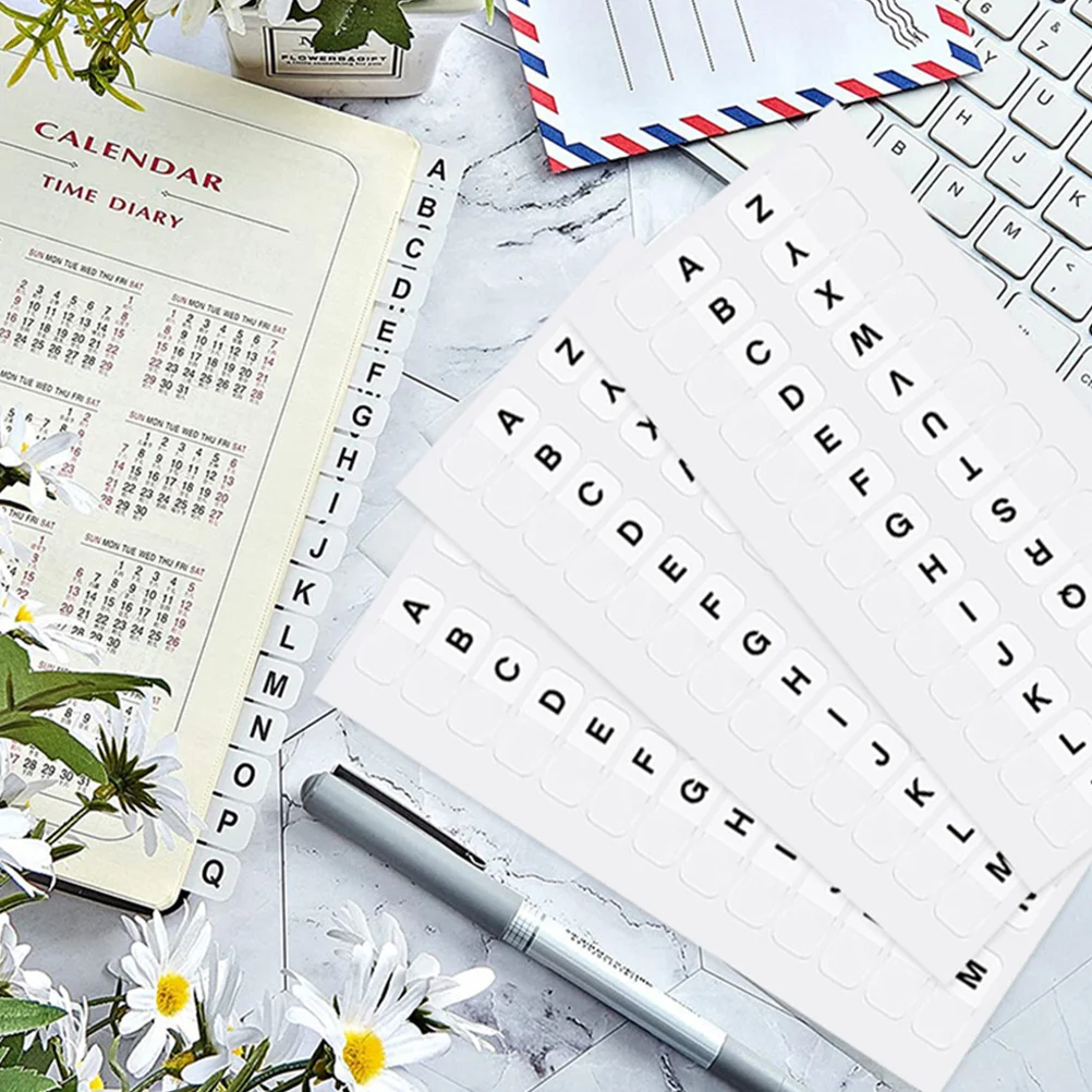 

40 Sheets Sticky Page Tags Removable Alphabet Tabs Notepad Adhesive Page Markers Alphabetical Tabs