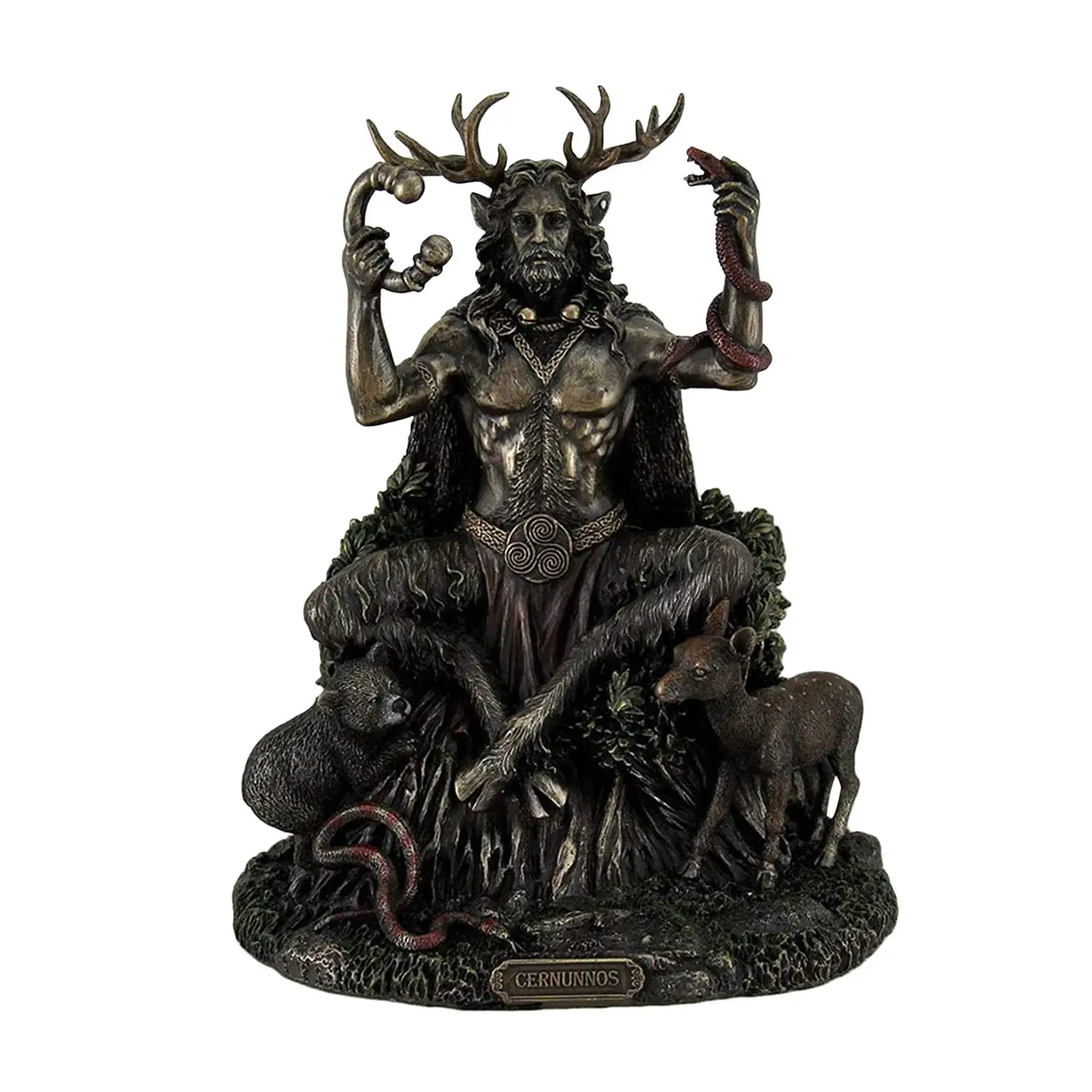 

Статуя кельтского Бога из смолы, украшение в виде рога животных