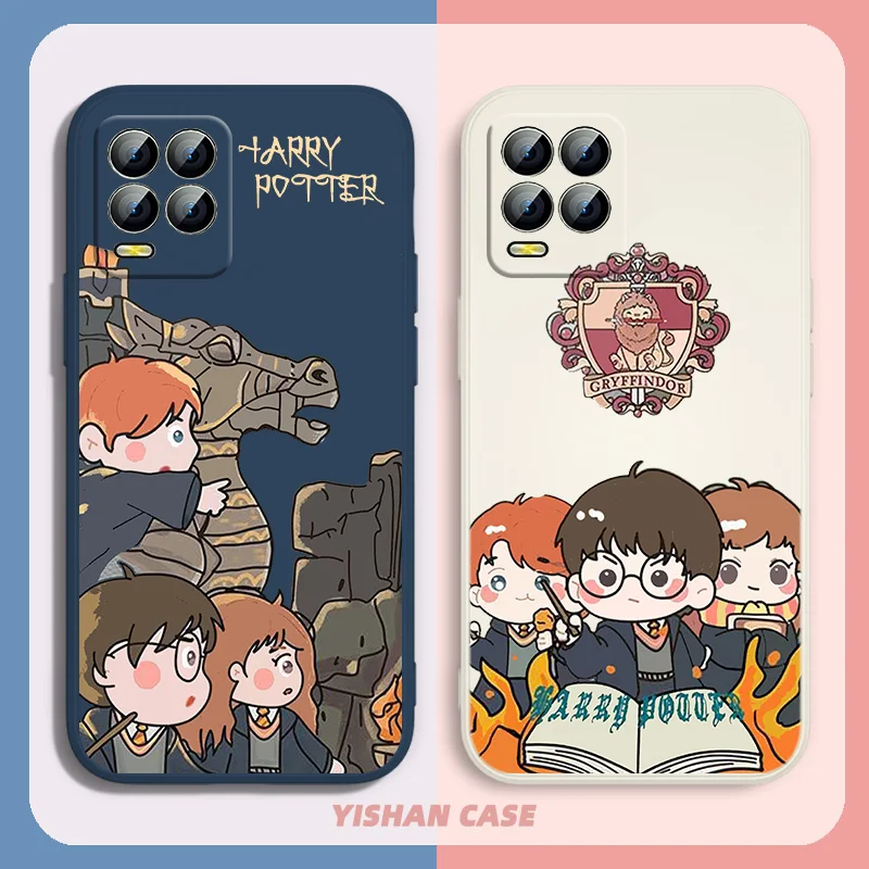 

School of Magic Harryys Potters Wand Phoen Case For OPPO Realme C2 C11 5 5i 6 6i 6S 7 7i 8 8i 9 9i Pro Liquid Rope Cover Funda